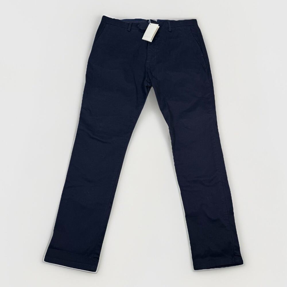 NWT Luca Faloni Cotton Twill Chino Pants Navy Blue Men’s Size US 36x31